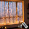 WALCHO Lichtervorhang, 2.4mx1.8m LED USB Lichterkette 144 LEDs 8 Modus mit Fernbedienung Timer IP65 Lichterkettenvorhang für Deko Garten Pavillon Party Innenbeleuchtung Schlafzimmer Warmweiß