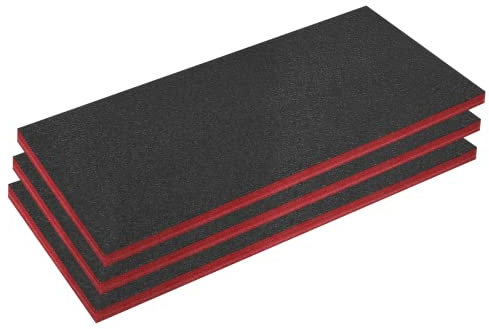 Sealey Easy Peel Shadow Foam® SFPK50R 50mm rojo/negro - Paquete de 3