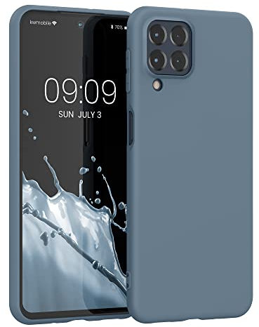 kwmobile Custodia Compatibile con Samsung Galaxy M53 5G Cover - Back Case per Smartphone in Silicone TPU - Protezione Gommata - ardesia scuro