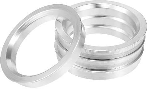 X AUTOHAUX 4 STK Naben Zentrierringe Aus Aluminium 70.1mm 56.6mm Silber | Dicke 10mm, Für Beseitigung Von Lenkradvibrationen, Präzise Gefräst, Passgenauer Sitz, Für Fahrzeugnabe