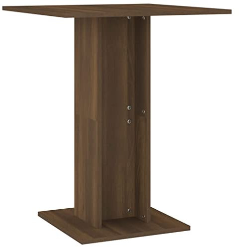 vidaXL Bistrotisch, Stehtisch für Esszimmer Küche, Bartisch mit viel Stauraum, Esszimmertisch Esstisch Bistro Tisch, Braun Eichen-Optik Holzwerkstoff