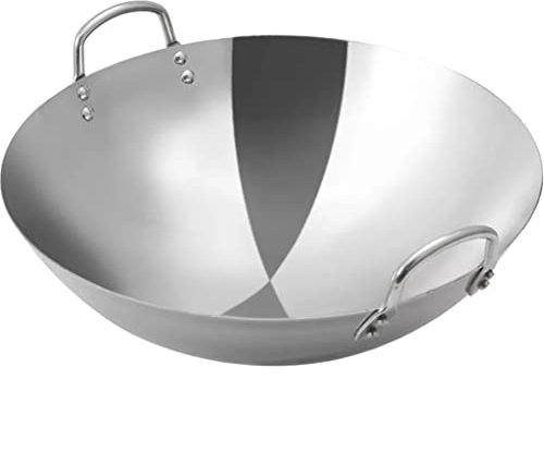 BONOCO Padella 26-36 cm Addensare Padelle Wok Giardino di Casa Padella Antiaderente Pentola in Acciaio Inox Fornelli A Gas Padella Pancake Pentola Pentola (Color : A Size : 32cm) (Color : A)