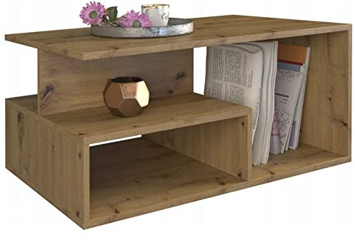 NOVECRAFTO Wooden Coffee Tables For Living Room, Elegant Oak Design Storage Side Table, Minimalist Design Living Room Table, Multi-tier Modern Coffee Tables, Universal Coffee Table With Storage