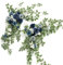 Ling's Moment 2PCS Dusty Blue Artificial Floral Swags Centerpieces Wedding Flower Rose Garland Greenery Arrangements for Sweetheart Table Decor Backdrop Arch Flowers Wall Home Garden Decorations