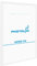 PHOTOLINI Cadre 40x60 blanc bois MDF, cadre 60x40 blanc pour poster et affiches, cadre 40 x 60 verre acrylique incassable, cadre photo 40x60 à suspendre, avec accessoires supplémentaires