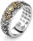 Feng Shui PiXiu Mantra Ring,Kucheed Silberne Buddhistische Glücks Fingerringe,MANI Amulett Mantra Schmuck,Doppelter Schutz Reichtum Liebe Gesundheit Band,Jahrgang Verstellbare Ringe Geschenk (G)