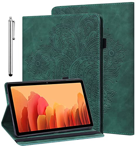 GLANDOTU Case for Lenovo Tab M8 4th Gen 2023 (TB-300FU)/M8 4th 2024 Case, Folio Flip Wallet PU Leather Cover with Pen Holder for Lenovo Tab M8 (4th Gen) Tablet Case (free Stylus Pen) -Green