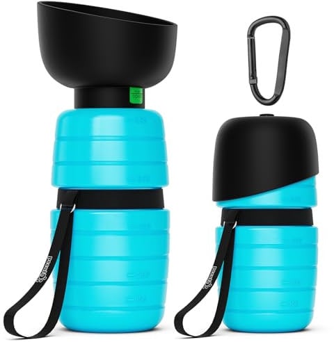 Pecute Gourde Portable pour Animaux de Compagnie 850M, Bouteille d'eau pour Chats et Chiens, Promenade, Voyage, Randonnée