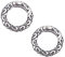 UNICRAFTALE 2 Stk Tibetischer Stil Karabiner Ringe Edelstahl Strukturierte Schnappverschlüsse 6 Gauge Karabinerhaken Schlüsselanhänger Spring Gate Ringe Für Taschen Schultergurte Schlüsselanhänger