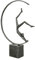 GILDE Deko Skulptur Gymnast Turner - Figur Frau im Handstand - Frauenfigur Deko Wohnzimmer Schlafzimmer - Farbe: Braun - 21 x 29 cm