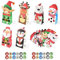 Kleemeiero 24 Stück Geschenktüten Weihnachten Papier Süßigkeitskästen 6 Design Tüten Mit 2 Blatt Aufklebern für Geschenkverpackung