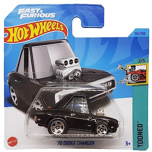 Hot Wheels - ´70 Dodge Charger - Tooned 2/5 - HKG57 - Short Card - Fast & Furious - schwarz - Mattel 2023