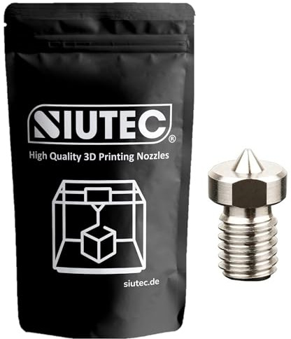 SIUTEC PREMIUM V5/V6 Titan Legierung Düse/Titanium Alloyed Nozzle, komp. mit i3, 4MAX, Vyper, Kobra Max, 0.2 0.3 0.4 0.5 0.6 0.8 1.0 1.2 1.5mm, auch als SET! (0.4mm (Single-Pack))