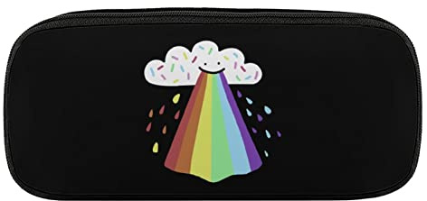 Lawenp Rainbow Blast - Estuche para lápices de Piel sintética, Organizador de cosméticos portátil