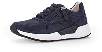 Gabor Damen Low-Top Sneaker, Frauen Halbschuhe,Wechselfußbett,Strassenschuhe,Sportschuhe,Freizeitschuhe,Turnschuhe,Blue,38.5 EU / 5.5 UK