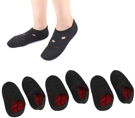 3 Pares de Calcetines de Neopreno Suaves para Piscina, Playa y Deportes Acuáticos, Calcetines de Neopreno Transpirables Antideslizantes para Exteriores