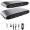 PULWTOP USB C Docking Station con Triplo Display 4K@60Hz, Displaylink Laptop Dock with 2 HDMI, 2 Display Port, PD, USB C, 4 USBA, Ethernet, audio, dock usb c compatibile con Macbook M1/M2/M3 &Windows