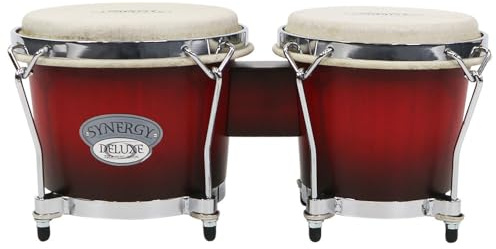 TOCA Bongo 6 u. 6 3/4 Synergy Deluxe Serie 2150-WB wine burst matte | Remo Felle, Spannreifen traditionell, Hardware: chrome