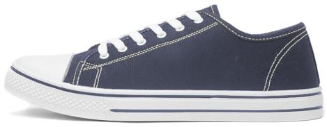 Red Fish Bowman Mens Navy Canvas - Size 8 UK - Blue