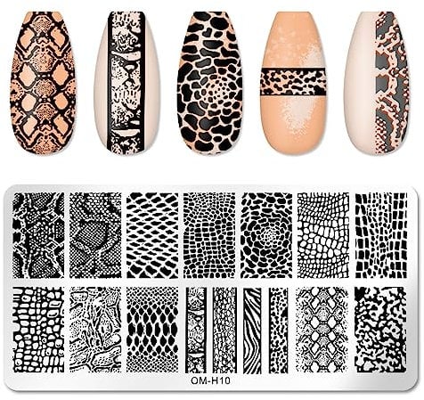 Nail Art Stamping Plate Valentines Nail Stamp Template Flower For Butterfly Vine Leaf Snake Pattern Nail Art Design Temp Nail Art Stamping Plates Spring