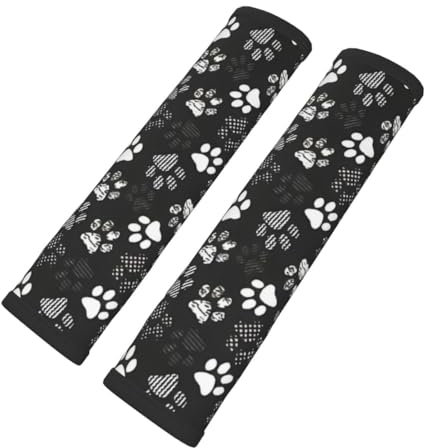 EOYVAIL Gurtpolster für Kinderautositze，Auto-Sicherheitsgurtbezug, Kinder-Erwachsenen-Gurtschutz, Auto-Sicherheitsgurt-Schutzpolster (1 Paar, schwarz)