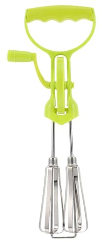 Amosfun Manueller Eierschläger Aus Edelstahl Mit Handkurbel Und Kunststoffgriff Ergonomischer Handmixer Für Eier Sahne Und Teig Küchenhelfer Für Haushalt Und Kochen