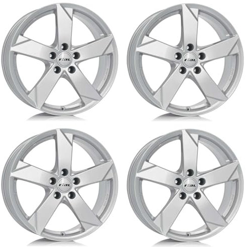 4x Rial Felgen Alufelgen Kodiak 7.5Jx17 ET45 5x112 polar-silber kompatibel mit VOLKSWAGEN Beetle Caddy Cross Touran E-Golf EOS Golf Jetta Passat