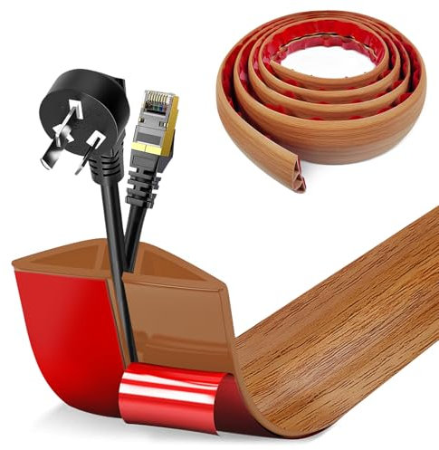 Flexibler Fussboden Kabelkanal Selbstklebend, 2mx3cm Kabelbrücke Boden, Flexibler Kabelkanal Selbstklebend, PVC Boden Kabelschutz für alle Netzkabel Haus, Büro, Schule, Lager