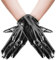 DIELOVEHUA Halloween Handschuhe, Schwarz Kurze Handschuhe, Halloween Kostüm Handschuhe, Handschuhe Metallic, für Halloween-Partys, Mottopartys, Cosplay,Hochzeit