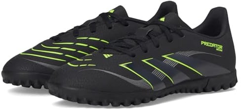 adidas Unisex Club Turf Football Boots Kids, core Black/Carbon/Lucid Lemon, 4.5 UK