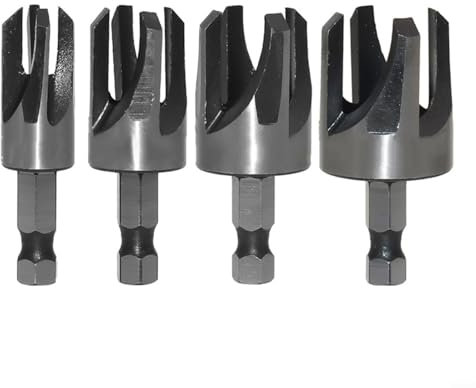 CNANRNANC Vierkantbohrer Set Holz Vierkant Stemmbohrer Set 4 Stück, Vierkantlochbohrer Holzbearbeitung Bohrwerkzeuge für Quadratische Löcher(B)