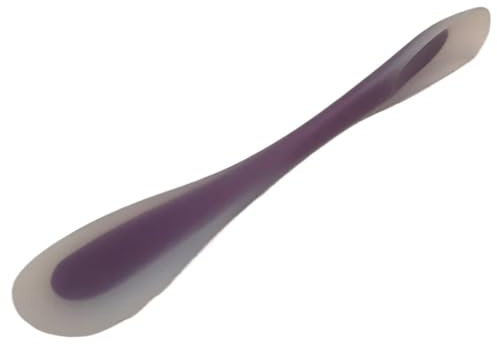 WJLYDM Silikon Spatel Einteiliger doppelseitiger Multifunktions-Silikonlöffel und -spatel, Silikonglasschaber, Backspatel Zum Wenden,Servieren(Purple)