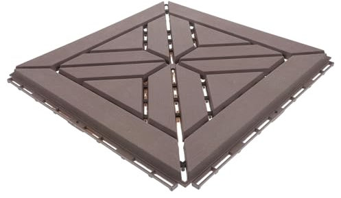 Mikikit Plastic Garden Tiles Outdoor Decking Board Patio Floor Tiles Non-slip Sturdy