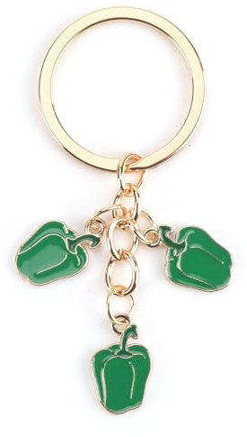 MUCOOS Green Lantern Chili Pepper Schlüsselanhänger Mit Süßem Chili Pepper Anhänger, Einzigartiges Geschenk Für Frauen, Geburtstage, Paare Und Freunde, Taschen Und Schlüsselaccessoires