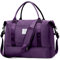 HPLQQ Borsone da Viaggio Donna Bagaglio a Mano Easyjet 45x36x20, Borsa Sportiva Borsone da Palestra con Scomparto per le Scarpe, Borsa da Weekend, Ospedale Parto, Danza,B16-Viola scuro verde