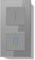 BSEED LIFE Interruptor Doble de Luz Empotrable,Interruptor de Reinicio Conmutador de Pared con Marco de Cristal con LED Indicador,1 Gang 1 Vía+2 Gang 1 Vía,157 * 86mm Gris