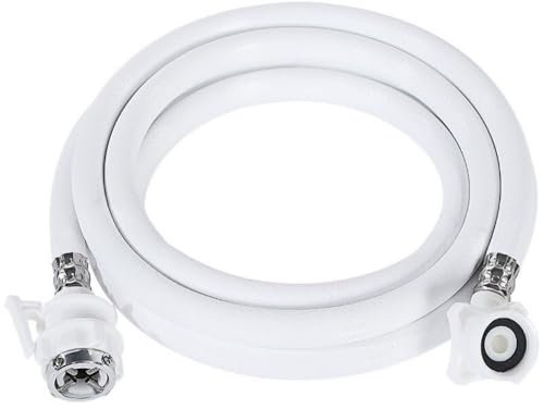 dvegGEE Tuyau Court, Tuyau d'extension en PVC for Machine à Laver, Tuyau d'extension de Remplacement Portable for Robinet, 1 Tuyau d'arrivée d'eau(2 Meter)