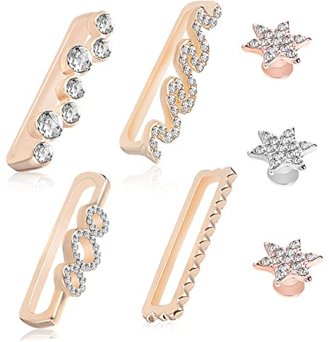 COLLBATH 7 Pezzi Ciondoli Decorativi Per Cinturino Cinturini Accessori Smartwatch Anelli Strass Fitness Originali Colorati Personalizzati