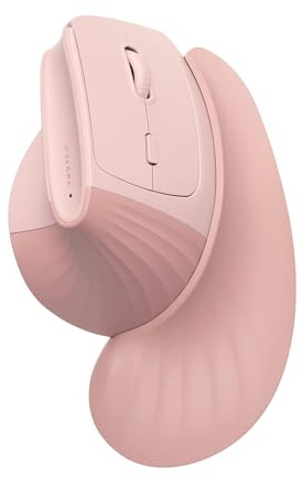 SANWA Wireless Ergonomic Mouse for Large Hands, Silent Click Vertical Mice with Removable Wrist Rest, 1000-4000 DPI, 3-Device (2.4G + 2 Bluetooth 5.4), Compatible with Mac, Windows, Laptop, PC, Pink | 3 Device Switch, Silent Click, 46° Vertical Mouse, 1000-4000 DPI, 2 Bluetooth 5.4+2.4G, Compatible Win/Mac/Laptop/PC