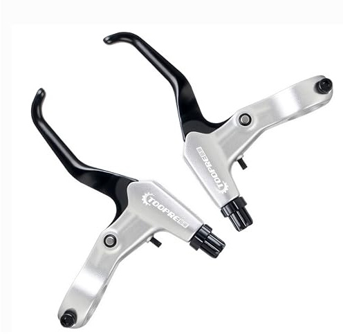 1 Paar Fahrrad-Bremshebel, Aluminiumlegierung, Fahrradbremsgriffe, Universal-Bremshebel für MTB/BMX, Mountainbike, Rennrad, 2,2 cm Durchmesser (silber)