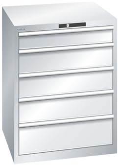 kaiserkraft | ESD-Schubladenschrank | BxTxH 717 x 725 x 850 mm | 5 Schubladen | Traglast 75 kg | lichtgrau