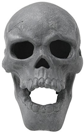 Stanbroil - Chimenea de Gas de Calavera Humana imitación de 22,86 cm para Uso en Interiores y Exteriores, Ideal para decoración de Halloween, 1 Paquete