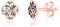 DTPsilver® KLEINE Ohrringe 925 Sterling Silber Rosen-Gold überzogen - Keltisch Knoten Ohrstecker - Durchmesser 7 mm