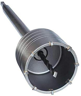 Kovalmax® FRESA MURO CEMENTO CAROTATRICE TAZZA 100 MM ASTA ATTACCO SDS PLUS 60 CM PROLUNGA TRAPANO
