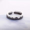 Damen 925 Sterling Silber Luxus Ringe,Silber Schwarz Weiß Paar Ringe Gewellt Geometrische Berg Form Für Frauen Männer Einstellbare Finger Ringe Schmuck Liebhaber Geschenk