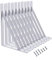 Home Master Hardware 30,5 cm x 20,3 cm schwere Regalwinkel L-Halterungen Regalstütze Eckverbinder Winkelverbinder weiß mit Schrauben 10 Stück