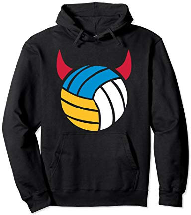 Beachvolleyball Teufel Pullover Hoodie