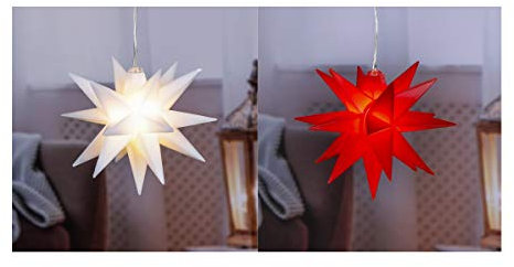 2x LED Weihnachtsstern Set innen außen Stern Fröbelstern Weihnachtssterne