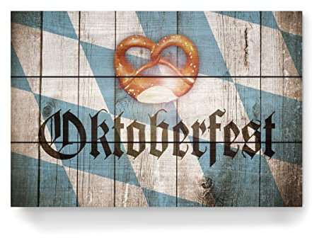 artboxONE Holzbild 45x30 cm Städte/München Volksfest Bayern von Künstler sommersbilder