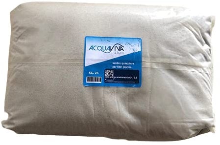 Acquaviva Store Sabbia quarzifera 25 kg Filtro Piscina granulometria 0,4/0,8